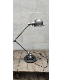 Lampe Jielde deux bras patine graphite lampe industrielle d'atelier