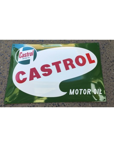 Plaque émaillée bombé Castrol motor oil déco pub garage