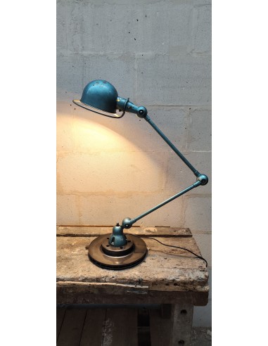 Lampe Jielde deux bras bleue, lampe industrielle d'atelier