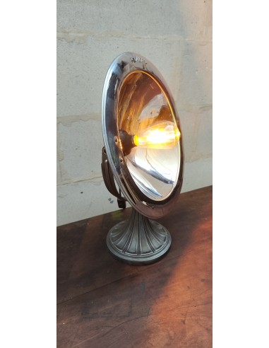 Lampe industrielle ancien chauffage Calor chromé pm